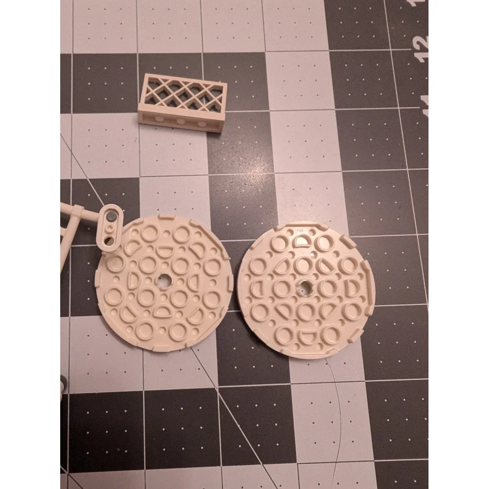 Lego white net‎ fences disk misc replacement pieces lot of 4